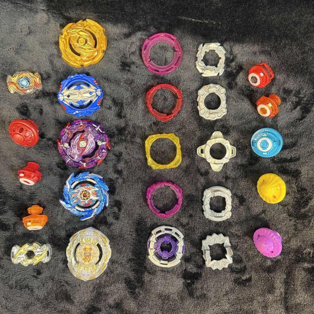 BeyBlade Hasbro Takara Mixed Lot Spinners Various Metal Driver Parts 25 Pieces
